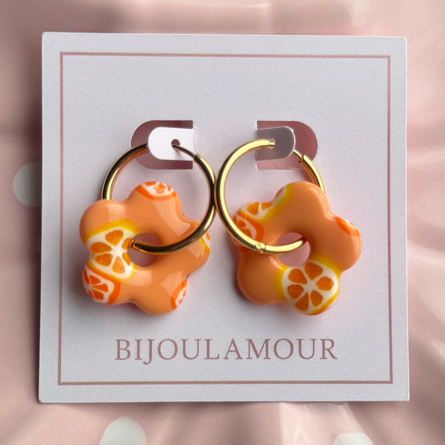 🍊 Créoles Fleur d’Agrumes 🌼 avec Créoles Incluses