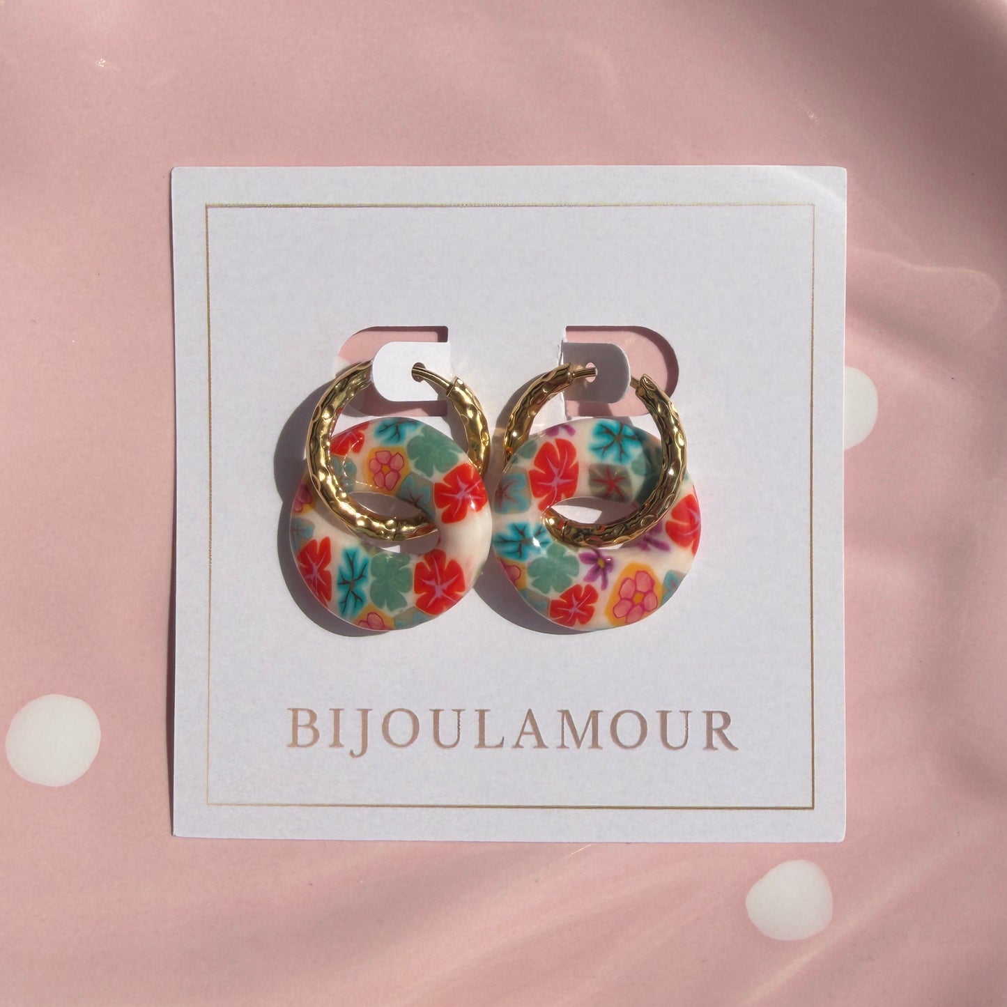 🌸 Fleur de Printemps avec Créoles Incluses