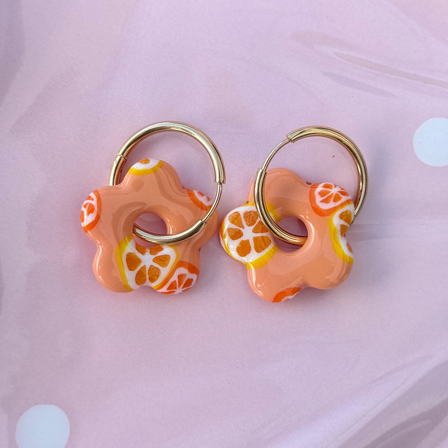 🍊 Créoles Fleur d’Agrumes 🌼 avec Créoles Incluses