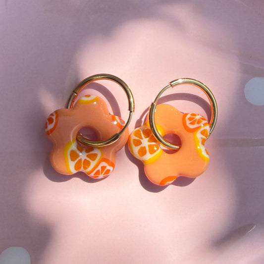 🍊 Créoles Fleur d’Agrumes 🌼 avec Créoles Incluses